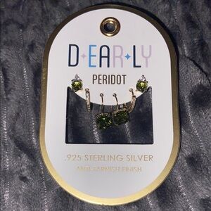 D-EAR-LY Peridot Sterling Silver Earrings